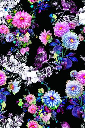 花卉印花华亿平台图片