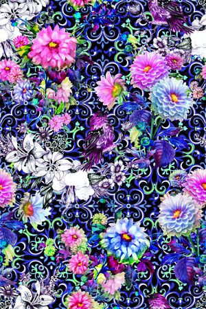 花卉印花华亿平台图片