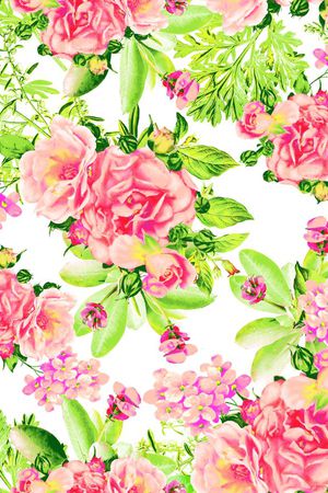 清新玫瑰效果华亿平台印花华亿平台图片