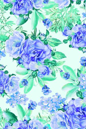 清新玫瑰效果华亿平台印花华亿平台图片