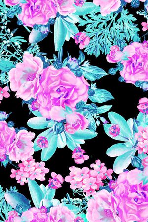 清新玫瑰效果华亿平台印花华亿平台图片