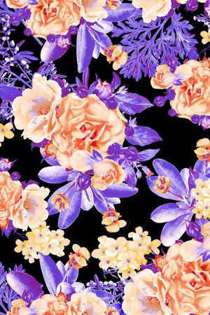 清新玫瑰效果华亿平台印花华亿平台图片