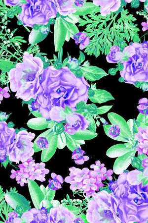 清新玫瑰效果华亿平台印花华亿平台图片