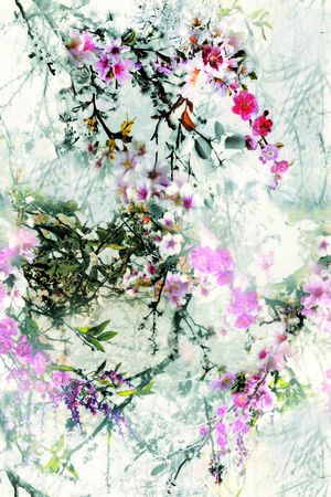 梦幻花卉印花华亿平台图片