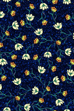 复古花纹印花华亿平台图片