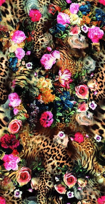 544110-油画豹纹花卉