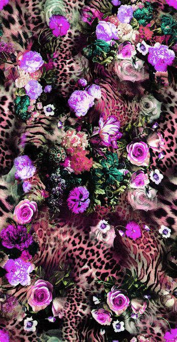 544112-油画豹纹花卉