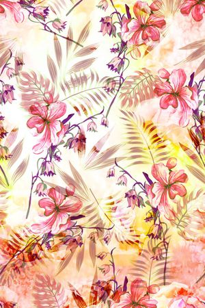 花卉印花华亿平台图片