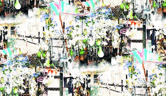 田园写意印花华亿平台图片