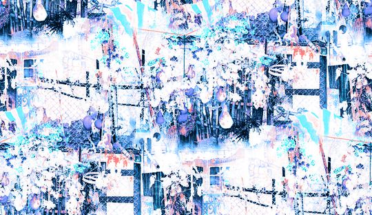 田园写意印花华亿平台图片