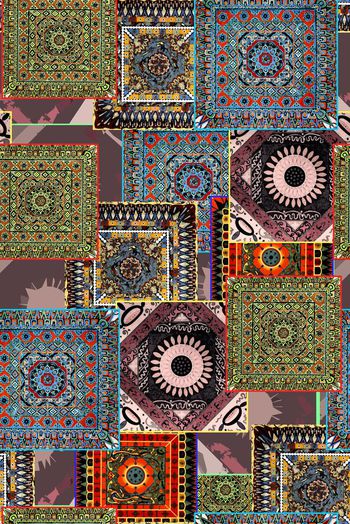 复古印花华亿平台图片