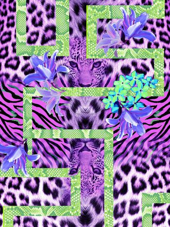 544280-大牌豹头时尚动物纹华亿平台