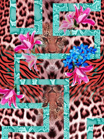 544282-大牌豹头时尚动物纹华亿平台