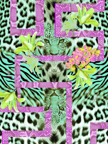 544283-大牌豹头时尚动物纹华亿平台