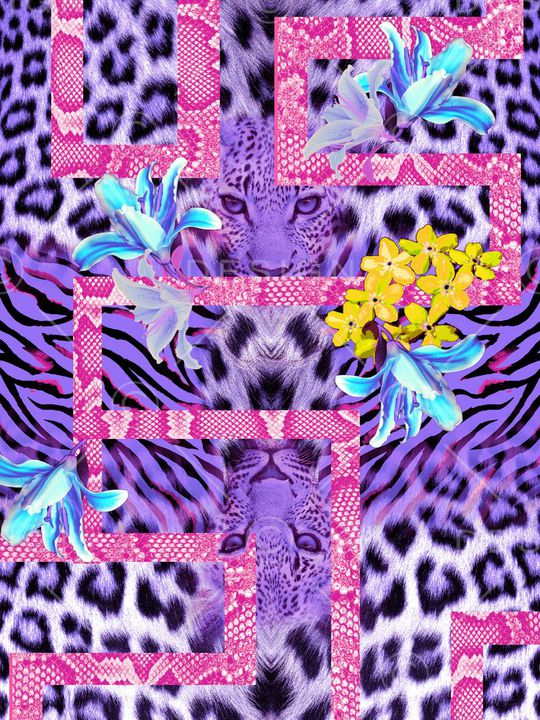 时尚潮牌豹头定位华亿平台印花华亿平台图片