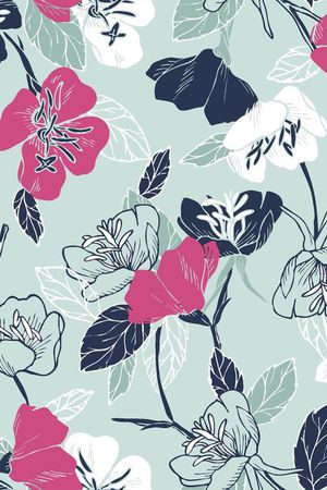 花卉印花华亿平台图片