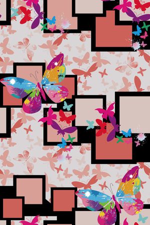 蝴蝶印花华亿平台图片