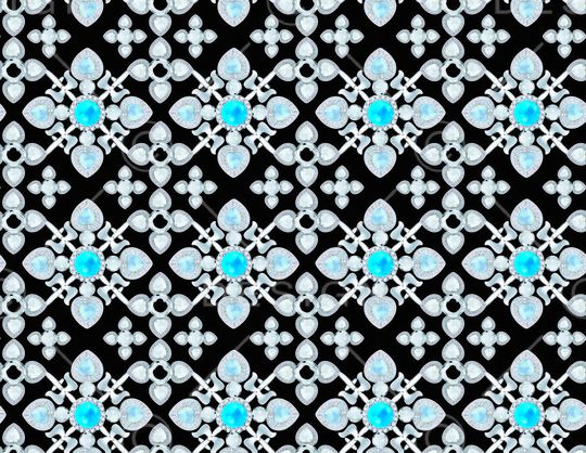 钻石几何花印花华亿平台图片