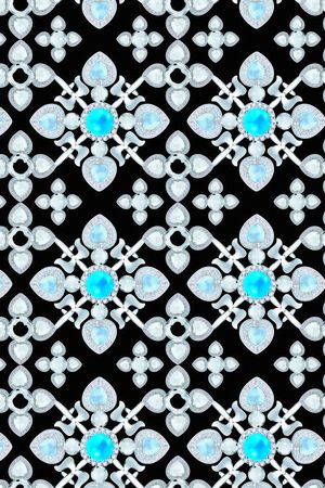 钻石几何花印花华亿平台图片