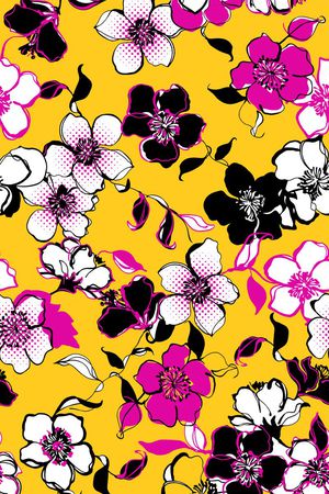 简约花卉印花华亿平台图片