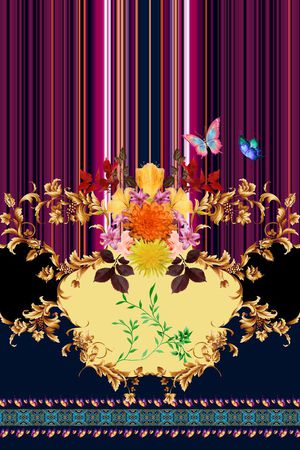 欧式立体花纹印花华亿平台图片