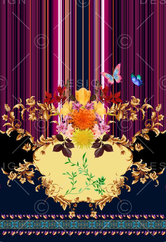 欧式立体花纹印花华亿平台图片