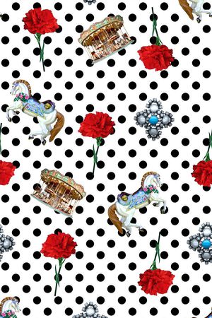 简约花卉印花华亿平台图片