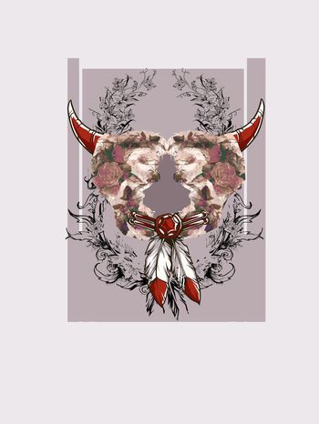 544583-大牌 定位 花卉 牛角 羽毛元素 