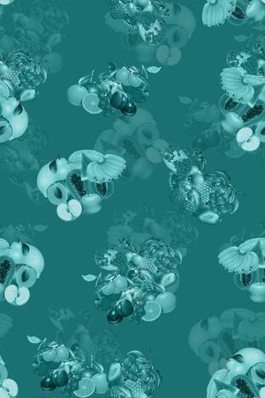 流行时尚 潮流 淡雅 水果 服装 旗袍印花华亿平台图片