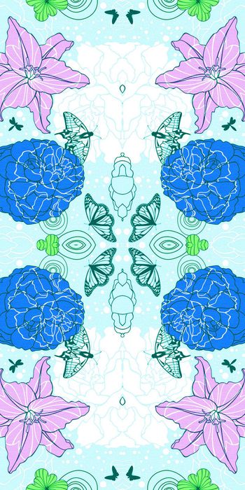 花卉 油画印花华亿平台图片