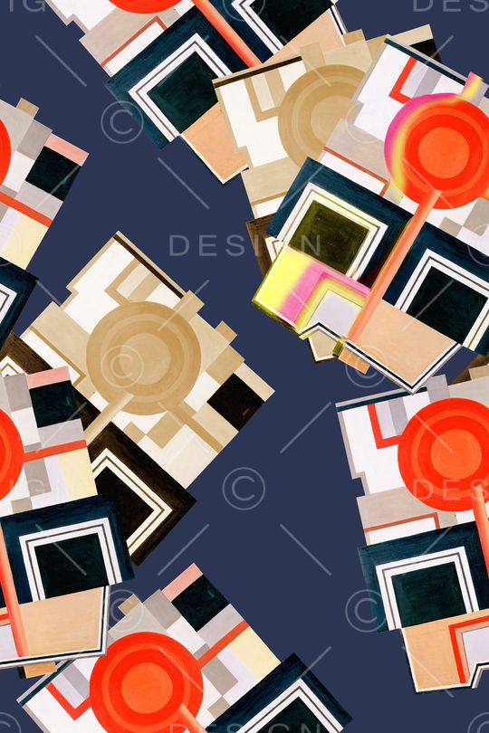 抽象印花华亿平台图片