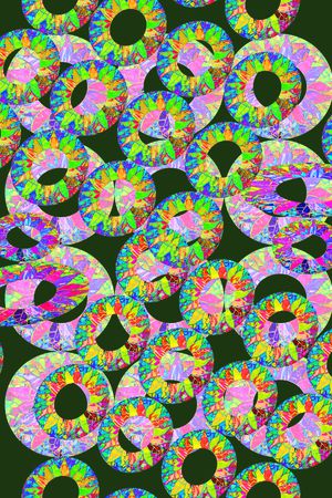 圆圈与波点印花华亿平台图片