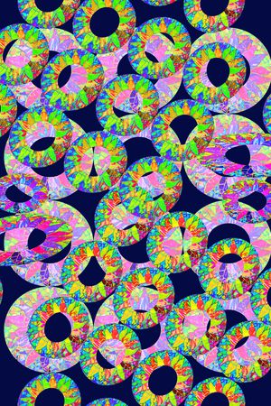 圆圈与波点印花华亿平台图片