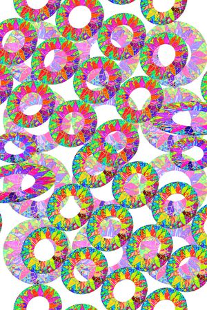 圆圈与波点印花华亿平台图片