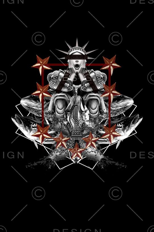 动物鱼印花华亿平台图片