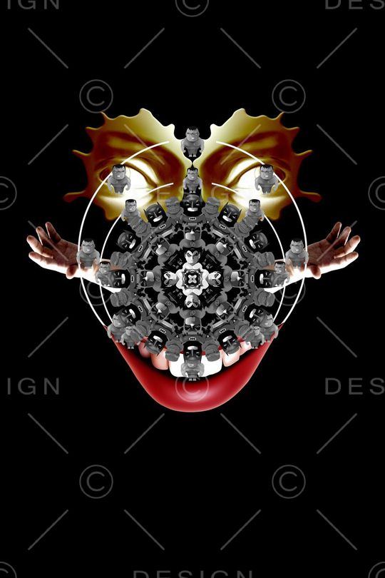 嘴唇印花华亿平台图片