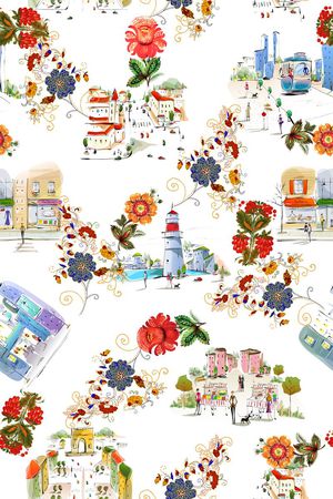 潮流时尚大牌印花华亿平台图片