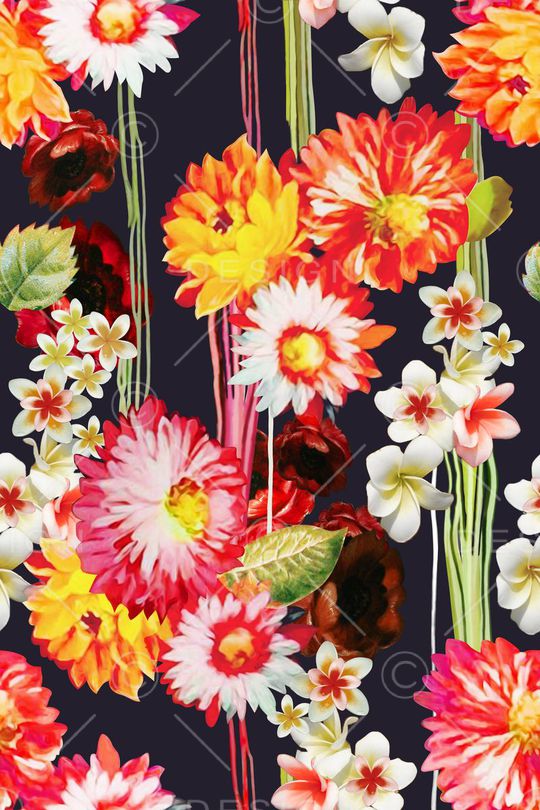 花卉印花华亿平台图片