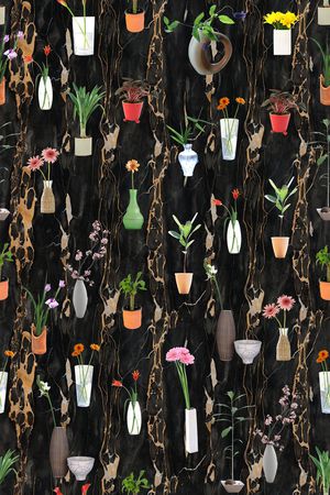 罂粟花印花华亿平台图片