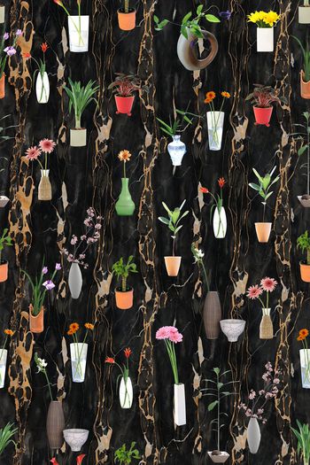 罂粟花印花华亿平台图片