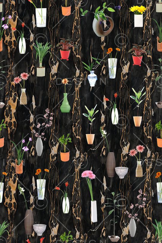 罂粟花印花华亿平台图片