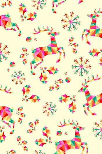 545253-可爱圣诞小鹿雪花