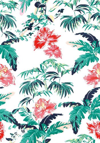 复古花卉印花华亿平台图片