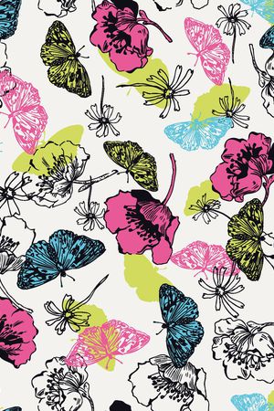 蝴蝶印花华亿平台图片