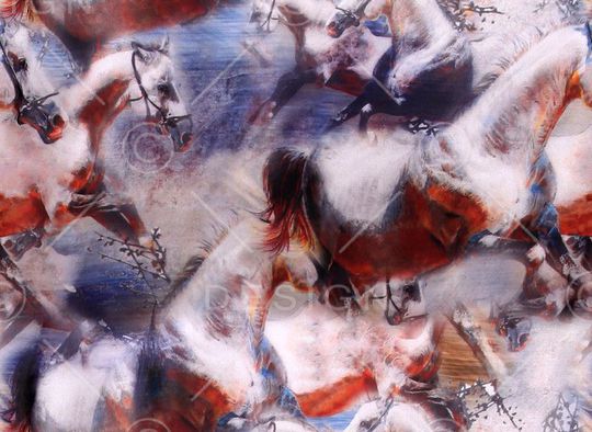 奔马印花印花华亿平台图片