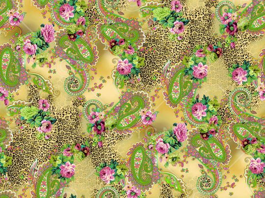 花卉 豹纹印花华亿平台图片