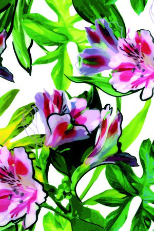 花卉印花华亿平台图片