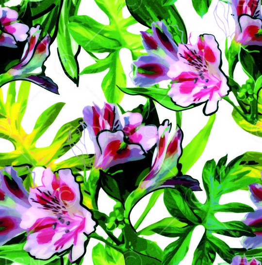 花卉印花华亿平台图片