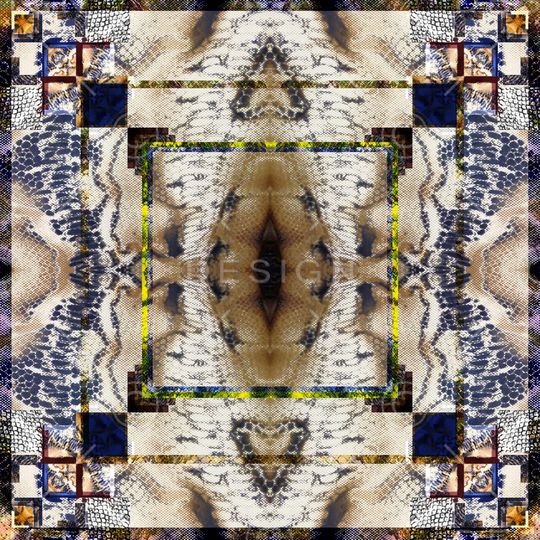 抽象时尚印花华亿平台图片