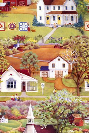 田园风印花华亿平台图片